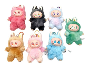 Кукла плюшевая Labubu RAB Fabric LXZ3, 20 см, подвес, коллекционная серия, микс видов (цена за 1шт)