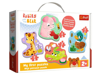 Пазлы для самых маленьких Trefl Baby Classic Детеныши животных, 2, 3, 4, 5 элементов