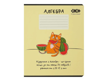 Зошит предметний у клітку Алгебра, 36 аркушів B5 (ціна за 1 шт)