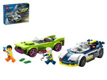Конструктор LEGO City Преследование маслкара на полицейском автомобиле, 213 деталей