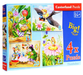 Пазли Дюймовочка, 8,12,15 і 20 елементів, Castorland