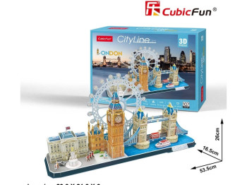 Трехмерная головоломка-конструктор CITY LINE LONDON. Cubic Fun MC253h