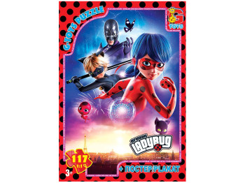 Пазли картонні Леді Баг та супер Кіт, 117 елементів, G-Toys LB1023