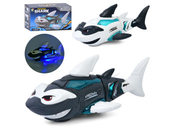 Игрушка акула музыкальная Shark 3382, 20 см, ездит и светится, воспроизводит звук