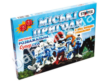 Настольная игра Городские приключения, Смурфики, Strateg