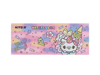 Краски акварельные в картонной упаковке Hello Kitty 12 цветов. Kite HK23-041