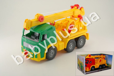 Машина Акрос кран в коробке. 4 цвета. Colorplast 1579