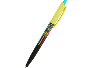 Ручка шариковая автоматическая синяя Neon mosaic. Axent AB1090-26-A