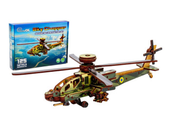 Дерев'яний конструктор Sky Chopper, PuzzleOk Puz-00954