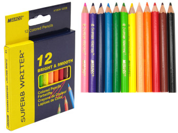 Набір кольорових олівців міні 12 кольорів Superb Writer в картонній коробці. Marco 4100H-12
