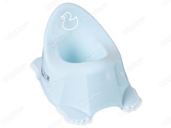 Горшок Утенок с противоскользящей резиной голубой. Tega Baby DK-001-129