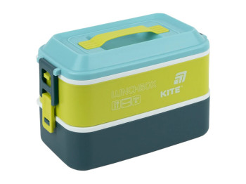 Ланчбокс подвійний Kite K25-1184-2, 2000 мл, з ручкою, синій, Kite