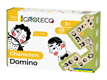 Настольная игра Домино Персонажи, 45 деталей, Igroteco 900620