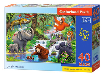 Пазли Тварини з джунглів 40 елементів, Castorland