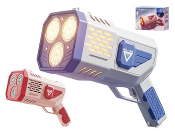 Пистолет для мыльных пузырей Bubble Gun, со светом