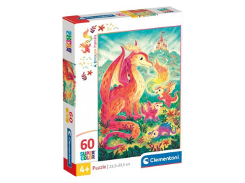 Пазли 60 елементів, Сім'я дракона, Clementoni 26600