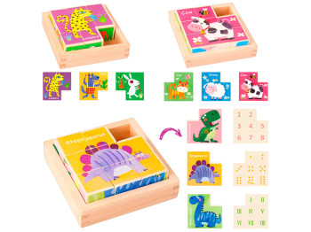 Деревянная игрушка Кубики пазлы. MD 1857
