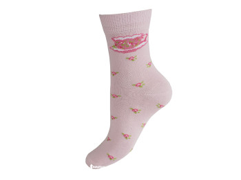 Шкарпетки, розмір 20-22, демісезонні з малюнком світло-рожеві. Бавовна. ТМ Duna