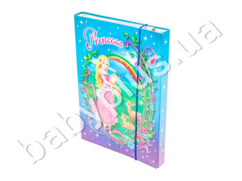 Папка для труда KIDIS на резинке A4, картон PRINCESS WORLD