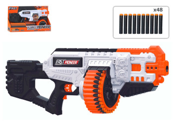 Игрушечный автомат BIG505 62 см, 48 мягких пуль, на батарейках