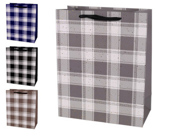 Пакет подарунковий паперовий S Checkered 18х23х10 см, R94995-S