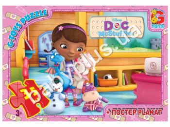 Пазли картонні 35 ел, Доктор Плюшева, G-Toys
