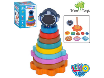 Деревянная пирамидка Космонавт MD 0148, Tree Toys