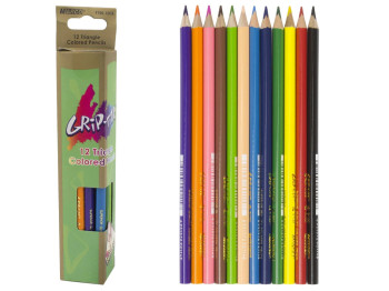 Набір кольорових олівців тригранних 12 кольорів Grip-Rite. Marco 9100-12