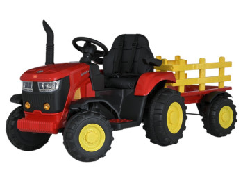 Трактор дитячий Bambi Racer, з причепом, 2 мотори 35W, акумулятор 12V9AH, MP3, USB, EVA-колеса