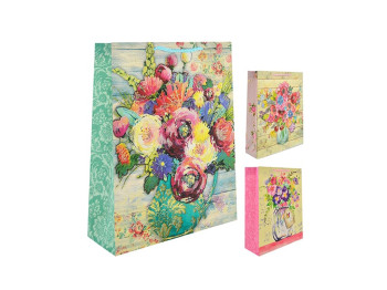 Пакет подарунковий паперовий M Glass vase 26х32х10 см, TL00047-M