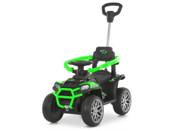 Електроквадроцикл каталка-толокар M 6300EBLR-5, 72 см, батьківська ручка, зелений, Bambi Racer