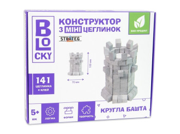 Конструктор из мини-кирпичиков BLOCKY Круглая башня. Strateg 31024