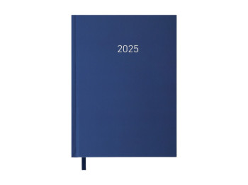 Ежедневник датированный Buromax VELVET 2025, А5, синий, 336 страниц, лаконичный дизайн с серебряным 