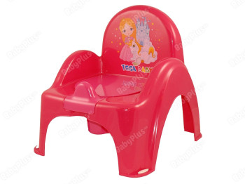 Горшок - стульчик с музыкой розовый принцесса. Tega Baby PO-054-123