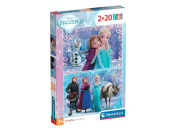 Пазли 2х20 елементів, Герої мультфільму "Крижане серце 2", Clementoni 24825