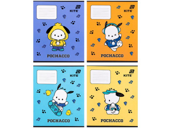 Зошит у косу лінію  Pochacco Kite PC26-235, 12 аркушів, мікс видів, ціна за 1 шт