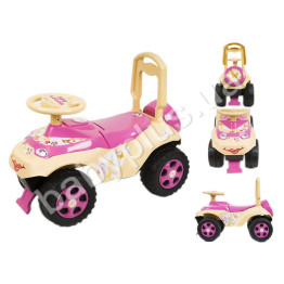Толокар Автошка. TM Doloni Toys 0142-07. Рожево-бежевий. Розповідає ПДР і співає на рос.м.