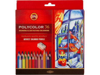 Карандаши цветные художественные POLYCOLOR 36 цветов. Koh-i-Noor 3835