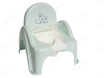 Горшок - стульчик Зайчики мятный. Tega Baby KR-012-105