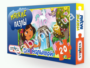 Пазлы мягкие, 20 эл, Даша путешественница, в коробке, Strateg