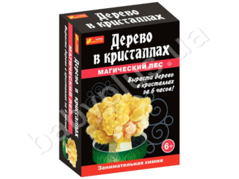 Набор для опытов Дерево в кристаллах желтое, Ranok Creative