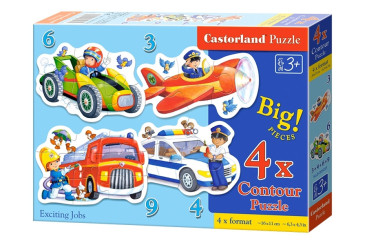 Пазли Забавні професії, 3,4,6 і 9 елементів, Castorland