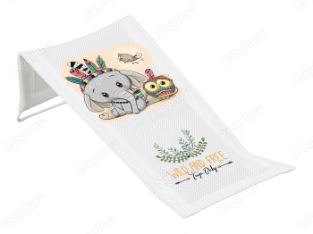 Лежак для купания с рисунком белый Дикий запад Слоник. Tega Baby DZ-026-103-SLONIK