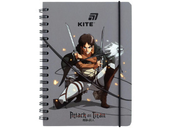 Блокнот на спирали А5 Kite AT26-190 Attack on Titan Season, 80 листов, клетка