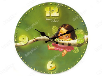 Часы настенные детские Феи - Верона круглые кварц. МДФ 25см
