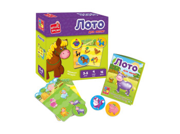 Гра розвиваюча Лото, Ферма, Vladi Toys VT2100-08