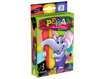 Мел для рисования на асфальте большой 3 шт, Danko Toys