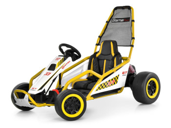 Электрокарт M 6374 EL-6, 2 мотора 200W, аккумулятор 24V, желтый, Bambi Kart