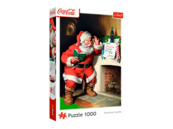 Пазл Trefl Coca-Cola Санта у камина, 1000 деталей