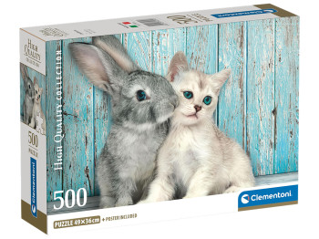 Пазли 500 елементів, "Колекція високої якості", Милі друзі, Clementoni 35539